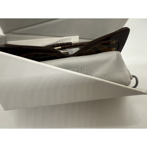 Swarovski Atelier SK271-P 48G Brown Cat Eye Sunglasses Frame 53-18-140 Italy COA - Picture 11 of 14